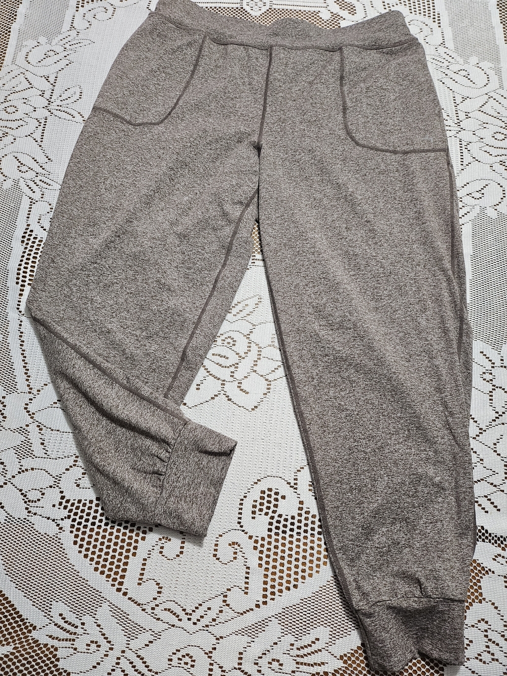 JoyLab Heathered Taupe Track Joggers